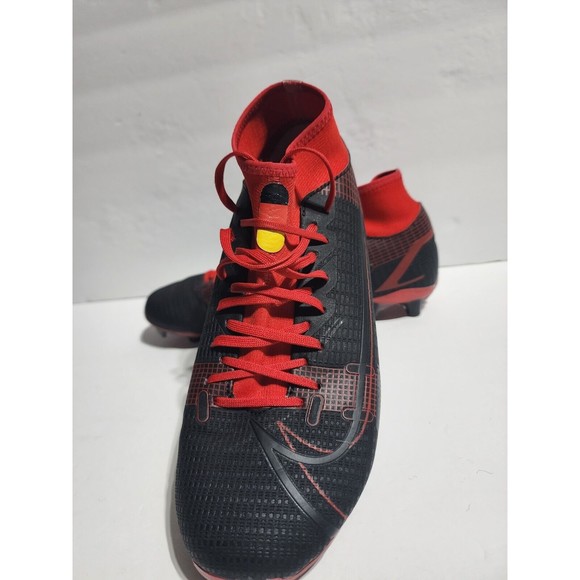 Nike Men size 8 Mercurial Superfly Customized YAVI Black and RED Soccer Cleats - Picture 10 of 11